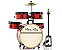 Bateria Infantil Rmv Vermelha Completa Pbnc14020 - Imagem 1