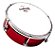 Tamborim Em Aço Vermelho Com Altura De 57mm Kuringa Kt108 - Imagem 3
