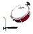 Kit Tamborim Vermelho De Esteira Com Suporte Reto Torelli - Imagem 6