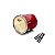 Mini Cuíca Alumínio Vermelho 6'' Pele Natural Kuringa Kp028 - Imagem 2