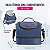 Bolsa Térmica com 2 Compartimentos - Essencial III Jacki Design - AHL17398 Cor:Azul - Imagem 5