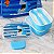 Pote para Lanche de 2 Andares Infantil 400ml Pimpolhos Jacki Design Azul - AGD23872 - Imagem 5