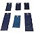 Kit Com 6 Capas Para Controle Remoto Reforçada Azul/Branco - Imagem 1
