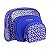 Kit de Necessaire com 3 Peças Étnica ABC16109 Jacki Design Cor:Azul - Imagem 7