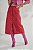 Saia Vermelha Maxi Midi Bolsos Moda Evangélica Feminino - Imagem 1