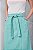 Saia Sarja Verde Midi Elegante Luxo Moda Evangélica Feminina - Imagem 2