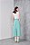 Saia Sarja Verde Midi Elegante Luxo Moda Evangélica Feminina - Imagem 3