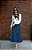Saia Jeans Sereia Midi Nesgas Moda Evangélica Feminina - Imagem 3