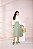 Saia Verde Bolsos Cargo Elegante Moda Feminina - Imagem 3