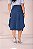 Saia Jeans Evase Detalhes Midi Moda Feminina Evangelica - Imagem 4