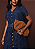 Vestido Jeans Midi Rodado com Botões e Cinto Feminino - Imagem 3