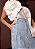 Saia Jeans Listrada Midi Barra Desfiada Feminina - Imagem 3