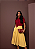 Saia Midi Amarela em Sarja de Algodão – Moda Evangélica Feminina de Luxo - Imagem 4