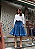 Saia Jeans Midi Godê com Recortes – Elegância Clássica na Moda Evangélica de Luxo - Imagem 2