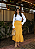 Saia Midi Amarela em Laise com Camadas – Elegância e Feminilidade na Moda Evangélica - Imagem 1