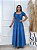 Vestido Jeans Longo 3 Marias Rodado Moda Evangélica Feminina - Imagem 4
