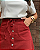 Saia Midi Vermelho  Rodada Botões Moda Feminina - Imagem 3