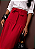 Saia Midi Vermelho  Rodada Botões Moda Feminina - Imagem 2