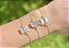 Pulseira Selenita Branca - Dourada - Imagem 1