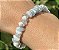 Pulseira Água Marinha com Howlita Branca - Cascalho - Imagem 3