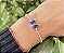 Pulseira Borboleta Quartzo Azul - Prata - Imagem 1