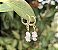 Brinco Argola Mini Quartzo Rosa - Dourado - Imagem 1
