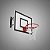 Tabela de basquete 1,10x0,80 com suporte de parede e aro com molas - Imagem 2