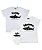 Conjunto Família 02 Camisetas Brancas e 01 Body Branco Daddy Shark, Mommy Shark & Baby Shark - Imagem 1