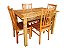 Conjunto Mesa Rústica 120x80cm Com 4 Cadeiras em Madeira de Demolição Sudeste Rústico - Imagem 3