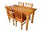 Conjunto Mesa de Jantar 1,40M com 4 Cadeiras em Madeira de Demolição Sudeste Rústico - Imagem 1