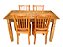Conjunto Mesa de Jantar 1,40M com 4 Cadeiras em Madeira de Demolição Sudeste Rústico - Imagem 2