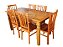 Conjunto Mesa Jantar 160x80cm Com 6 Cadeiras BH em Madeira de Demolição Sudeste Rústico - Imagem 1