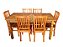 Conjunto Mesa Jantar 160x80cm Com 6 Cadeiras BH em Madeira de Demolição Sudeste Rústico - Imagem 2