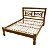 Cama King Size em Madeira de Demolição Modelo X Sudeste Rústico - Imagem 1