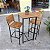 Conjunto Bistrô com Mesa Quadrada e 2 Banquetas em Madeira de Demolição e Ferro Sudeste Rústico - Imagem 1