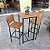 Conjunto Bistrô com Mesa Quadrada e 2 Banquetas em Madeira de Demolição e Ferro Sudeste Rústico - Imagem 3