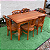 Mesa de Jantar Madeira de Demolição 1.60 x 0.80 com 06 Cadeiras Leque Sudeste Rústico - Imagem 4