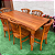 Mesa de Jantar Madeira de Demolição 1.60 x 0.80 com 06 Cadeiras Leque Sudeste Rústico - Imagem 2