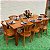 Mesa Madeira de Demolição 2m x 90cm com 8 Cadeiras Leque Sudeste Rústico - Imagem 3