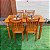 Mesa Madeira de Demolição 140cm x 70cm com 4 Cadeiras Pequim de jantar Sudeste Rústico - Imagem 5