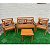 Kit Jogo de Banco 4 Lugares Com Mesa de Centro Madeira de Demolição Modelo Flor Sudeste Rústico - Imagem 2