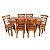 Mesa de Jantar Madeira de Demolição 1.60 x 0.80 com 06 Cadeiras ABC Sudeste Rústico - Imagem 1