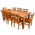 Mesa de Jantar Madeira Maciça 200 x 90 com 08 Cadeiras ABC Sudeste Rústico - Imagem 1