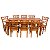 Mesa de Jantar Madeira Maciça 200 x 90 com 08 Cadeiras ABC Sudeste Rústico - Imagem 2