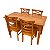 Mesa de Jantar Madeira de Demolição 1.40 x 0.70 com 04 Cadeiras ABC Sudeste Rústico - Imagem 1