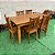 Mesa de Madeira de Demolição 1,60x 0,80 com 6 Cadeiras Anatômica Sudeste Rustico - Imagem 2