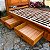 Cama Queen Size em Madeira de 4 Gavetas Demolição Modelo Almofadas Sudeste Rústico - Imagem 6