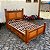 Cama Queen Size em Madeira de 4 Gavetas Demolição Modelo Almofadas Sudeste Rústico - Imagem 4