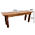 Banco Mineiro de Mesa em Madeira de Demolição 170 x 35cm Sudeste Rústico - Imagem 2