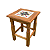 Banquinho com Ladrilho Hidráulico 35x35x45 estampa variada - Sudeste Rustico - Imagem 1